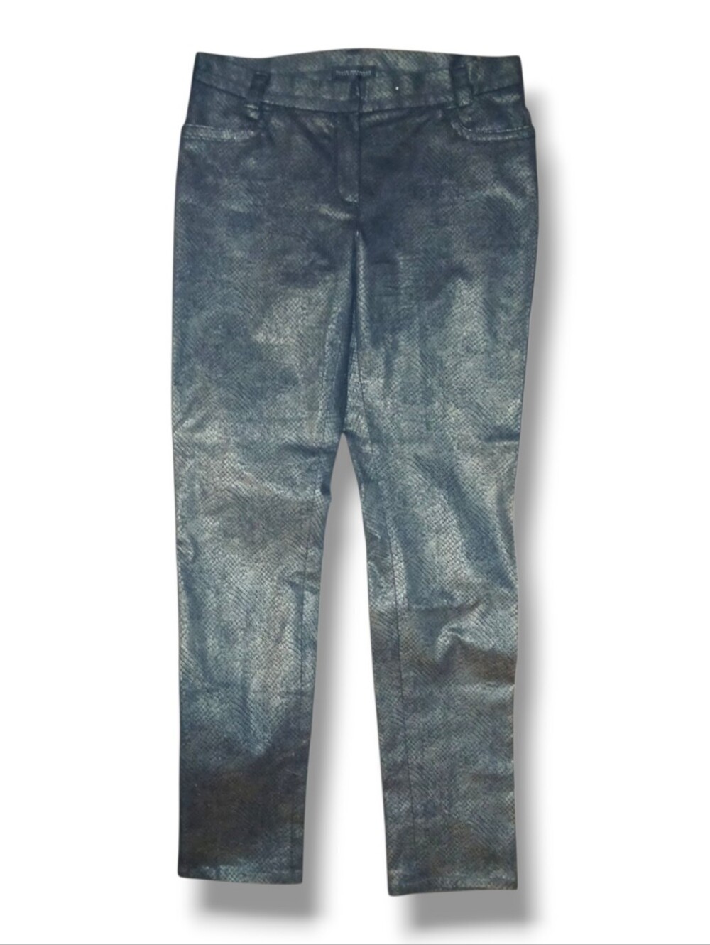 NWOT Beatte Heymann Street Couture Foil Python Print Pants, Size 10